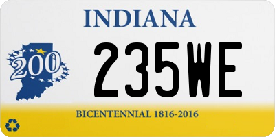 IN license plate 235WE