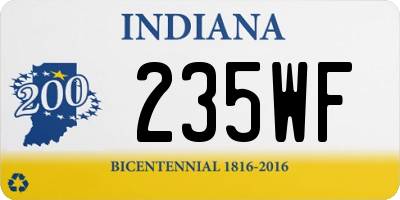 IN license plate 235WF