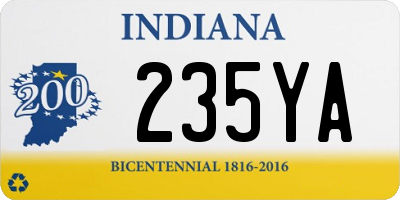 IN license plate 235YA