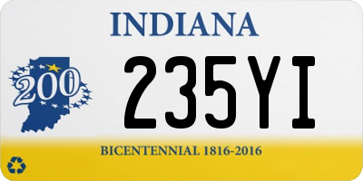 IN license plate 235YI