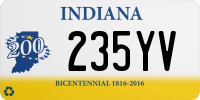 IN license plate 235YV