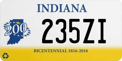 IN license plate 235ZI