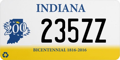 IN license plate 235ZZ