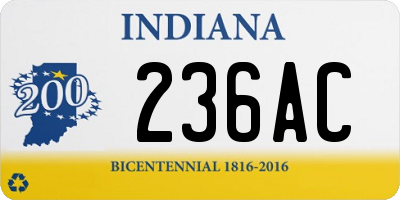 IN license plate 236AC