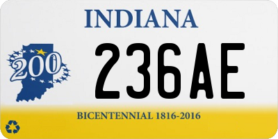 IN license plate 236AE