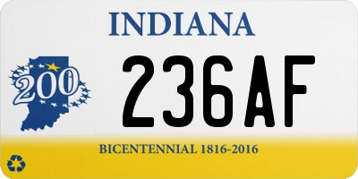 IN license plate 236AF