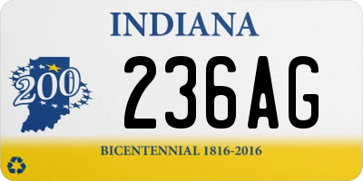 IN license plate 236AG