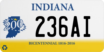 IN license plate 236AI