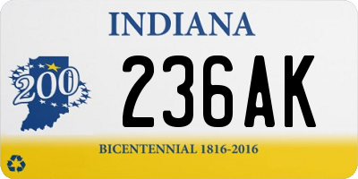 IN license plate 236AK