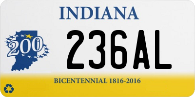 IN license plate 236AL