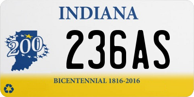 IN license plate 236AS