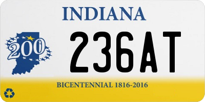 IN license plate 236AT