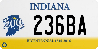 IN license plate 236BA