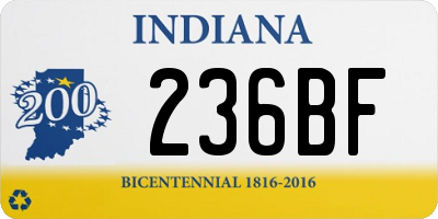 IN license plate 236BF