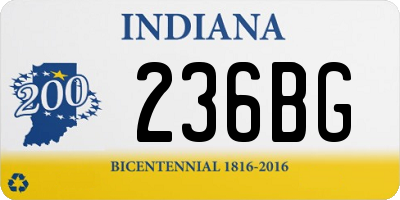 IN license plate 236BG