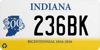 IN license plate 236BK