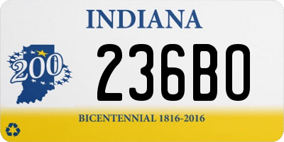 IN license plate 236BO