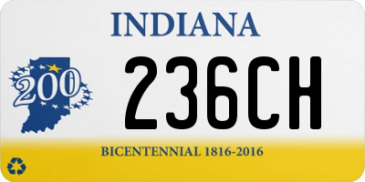 IN license plate 236CH