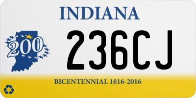 IN license plate 236CJ