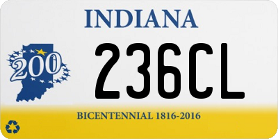 IN license plate 236CL