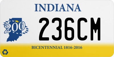 IN license plate 236CM