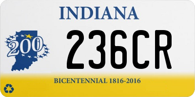 IN license plate 236CR