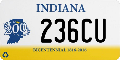 IN license plate 236CU