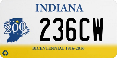 IN license plate 236CW