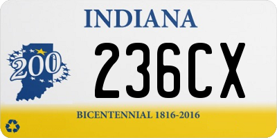 IN license plate 236CX