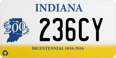 IN license plate 236CY