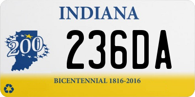 IN license plate 236DA