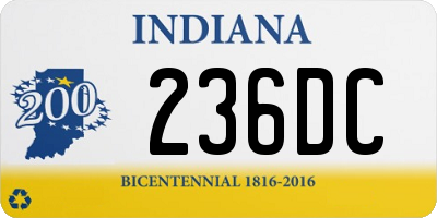 IN license plate 236DC