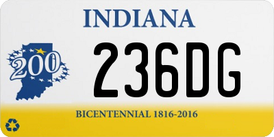 IN license plate 236DG