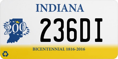 IN license plate 236DI