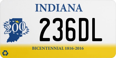 IN license plate 236DL