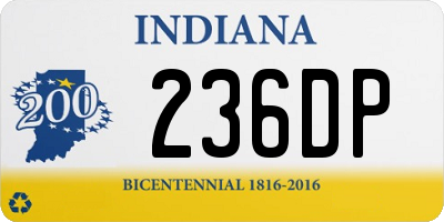 IN license plate 236DP