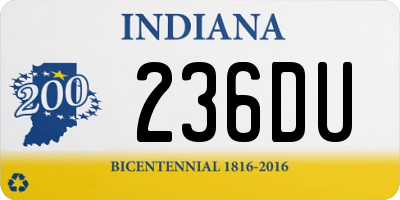 IN license plate 236DU