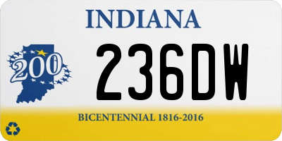 IN license plate 236DW