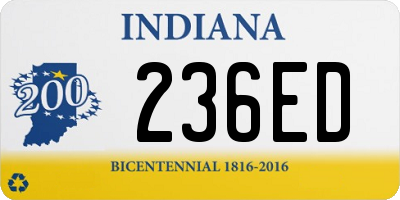 IN license plate 236ED