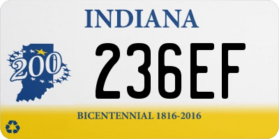 IN license plate 236EF