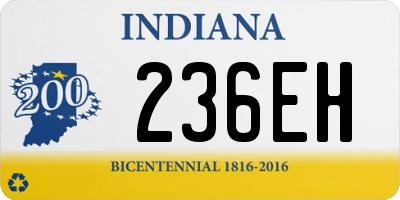 IN license plate 236EH