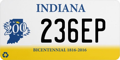 IN license plate 236EP