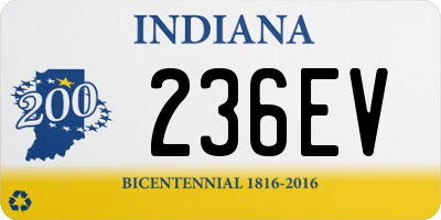 IN license plate 236EV