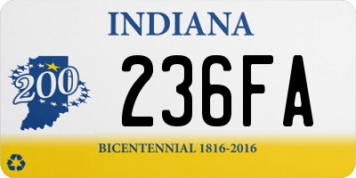 IN license plate 236FA