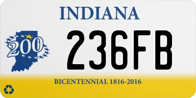 IN license plate 236FB