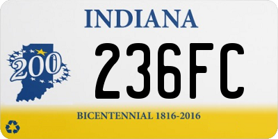 IN license plate 236FC