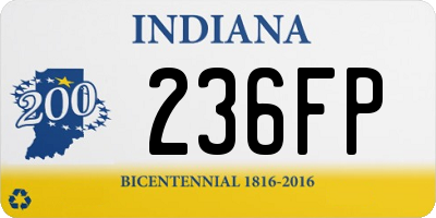 IN license plate 236FP