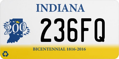 IN license plate 236FQ