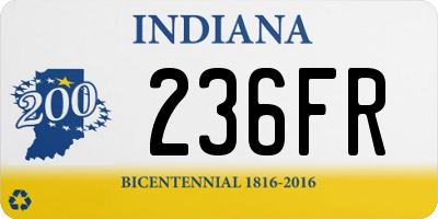 IN license plate 236FR