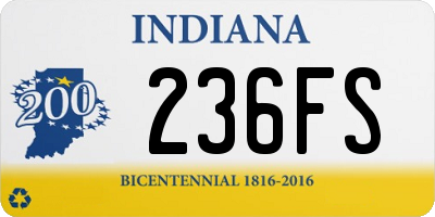 IN license plate 236FS